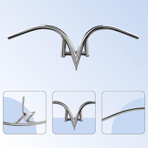 Tracer V-Type Steel Handlebar HB-TB-VS800220 Universal Fit 750 * 650 * 22.2 * 1.4T - كروم in Kuwait