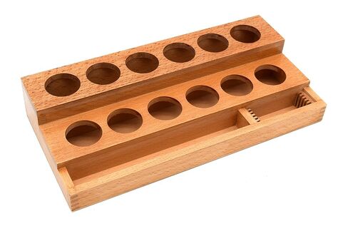 Wooden Staining Bottle Stand - Fits up to 12, 125ml Bottles - Eisco Labs in Kuwait