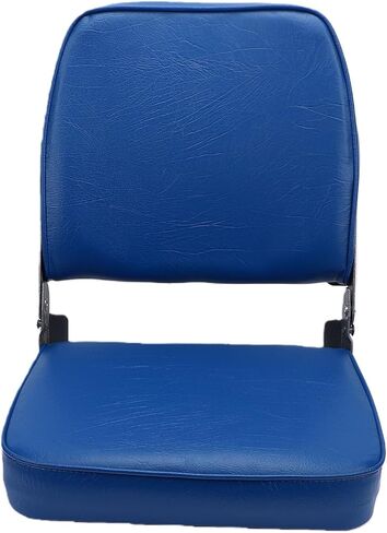 Folding Boat Seat Low Back Fold Down Marine Seat with 3in Thick Foam and Aluminum Alloy Hinge for Canoe Pontoon Boat Deck in Kuwait