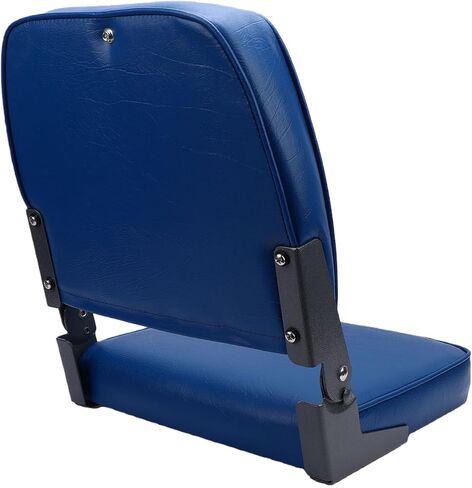 Folding Boat Seat Low Back Fold Down Marine Seat with 3in Thick Foam and Aluminum Alloy Hinge for Canoe Pontoon Boat Deck in Kuwait