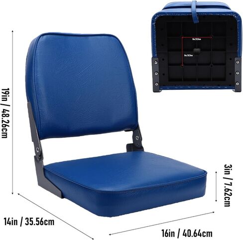 Rengue Folding Boat Seat, Boat Seats Foam, Low Back Marine Chair for Fishing and Canoeing Folding Seat, Aluminum Frame, Comfortable Nan Other Means of Transportation in Kuwait