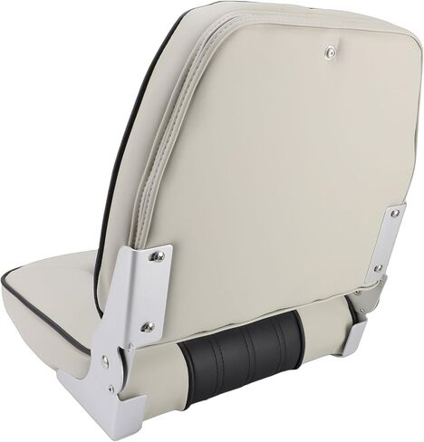 Qinlorgo Foldable Boat Seat, Aluminum Alloy Hinges High Strength Plastic Frame Marine Grade with Thick Foam Padding, Ideal for Bass Boat Canoe Fishing Pontoon in Kuwait