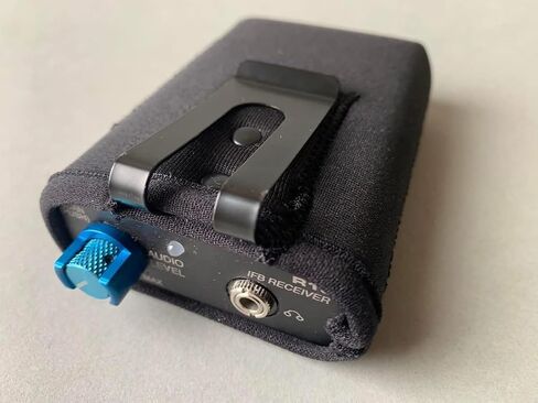 Neoprene Pouch by Nylon Industries for R1A IFB Receiver, Black, with Metal Belt Clip and Identification in Kuwait