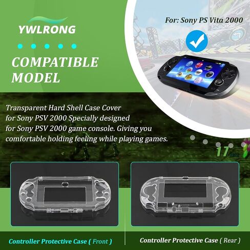 Transparent Hard Shell Case Cover for Sony PlayStation Vita PSV 2000 PCH-2000 Protective Hard Clear Case Accessories Parts in Kuwait