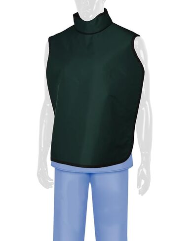 Quickship Dental Lead Apron – 0.25 mm Pb Eq, Lightweight Lead Core, Nylon Outer, Hook-and-Loop Neck, Hanging Loops, Black Binding (Ripstop Blue) in Kuwait