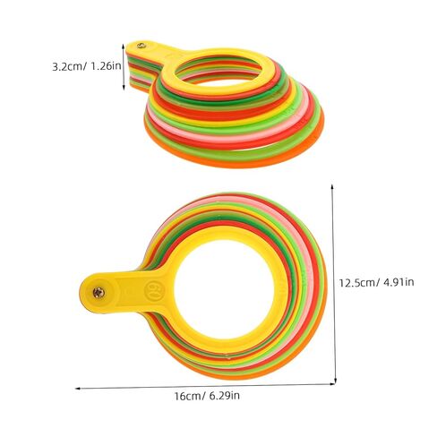 Tofficu Fruit Diameter Measuring Gauge Tool for Peaches and Citrus Plastic Fruit and Vegetable Grading Circle with 11 Sizes for Precision Measurement in Orchards and Markets Random Color in Kuwait