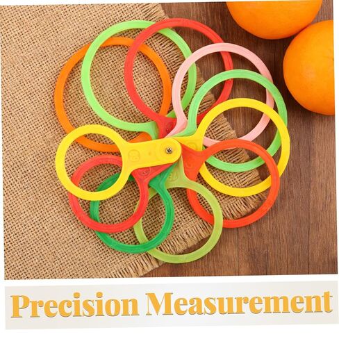 Tofficu Fruit Diameter Measuring Gauge Tool for Peaches and Citrus Plastic Fruit and Vegetable Grading Circle with 11 Sizes for Precision Measurement in Orchards and Markets Random Color in Kuwait