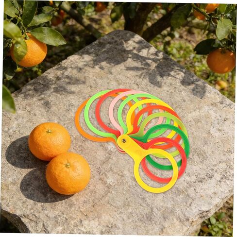 Tofficu Fruit Diameter Measuring Gauge Tool for Peaches and Citrus Plastic Fruit and Vegetable Grading Circle with 11 Sizes for Precision Measurement in Orchards and Markets Random Color in Kuwait