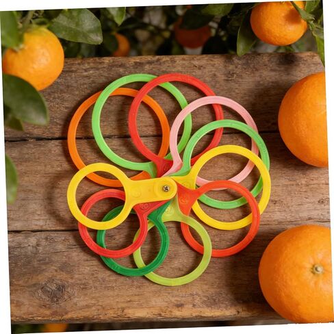 Tofficu Fruit Diameter Measuring Gauge Tool for Peaches and Citrus Plastic Fruit and Vegetable Grading Circle with 11 Sizes for Precision Measurement in Orchards and Markets Random Color in Kuwait