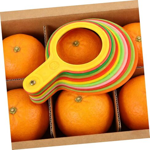Tofficu Fruit Diameter Measuring Gauge Tool for Peaches and Citrus Plastic Fruit and Vegetable Grading Circle with 11 Sizes for Precision Measurement in Orchards and Markets Random Color in Kuwait