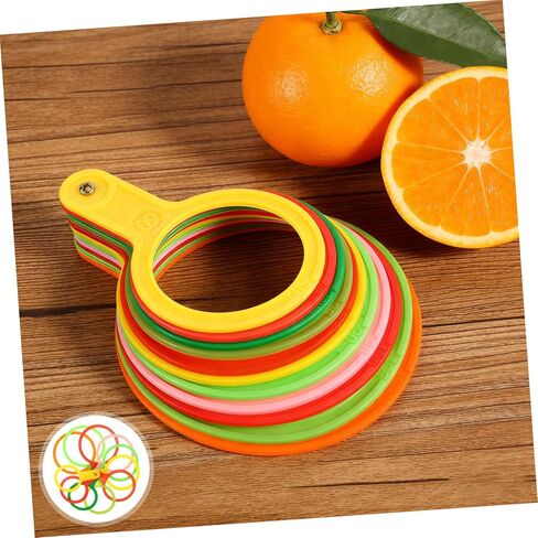 Tofficu Fruit Diameter Measuring Gauge Tool for Peaches and Citrus Plastic Fruit and Vegetable Grading Circle with 11 Sizes for Precision Measurement in Orchards and Markets Random Color in Kuwait