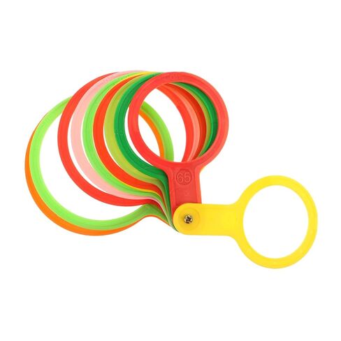 Operitacx Plastic Fruit Diameter Measuring Tool with 11 Sizes Round Circles for Efficient Grading and Ergonomic Design, for Produce and Fruit Grading Projects in Orchards Random Color in Kuwait