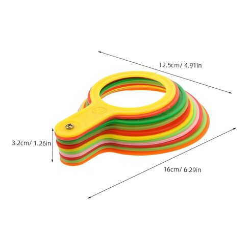 Operitacx Plastic Fruit Diameter Measuring Tool with 11 Sizes Round Circles for Efficient Grading and Ergonomic Design, for Produce and Fruit Grading Projects in Orchards Random Color in Kuwait