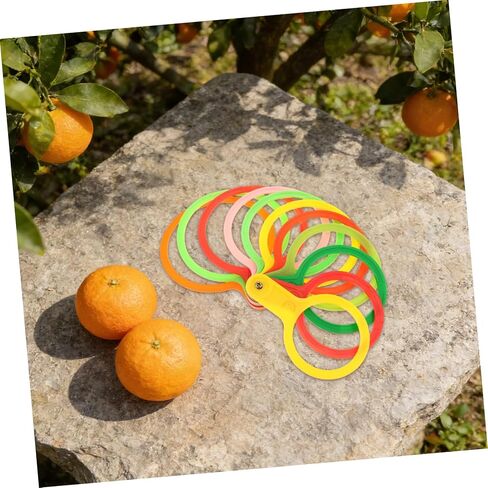 Operitacx Plastic Fruit Diameter Measuring Tool with 11 Sizes Round Circles for Efficient Grading and Ergonomic Design, for Produce and Fruit Grading Projects in Orchards Random Color in Kuwait
