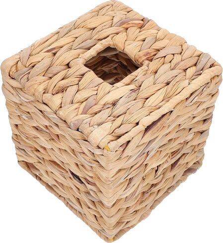 BESTYASH Portable Straw Tissue Box Holder for Car and Restaurant Use, Rectangular Refillable Napkin Storage Case with Simple Design, Practical Woven Paper Towel Dispenser in Kuwait