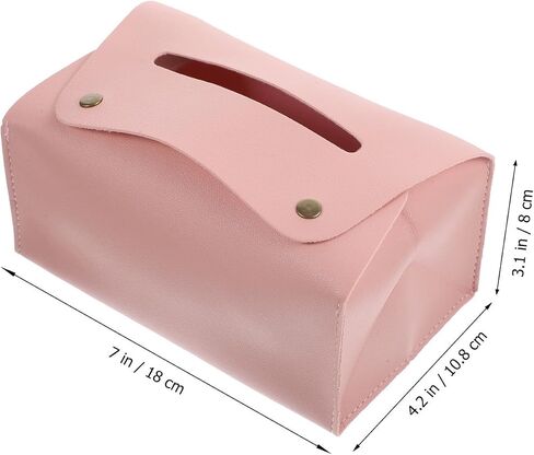 jojofuny Portable Pink Pu Napkin Dispenser with Generous Capacity and Sturdy Design, Minimalist Modern Paper Towel Holder for Family Dinners and Dining Table Use in Saudi Arabia