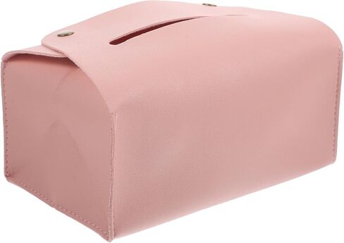 Pu Paper Towel Holder Napkin Dispenser with Sturdy Design and Generous Capacity, Portable Tissue Box for Entertaining Guests and Family Dinners, Pink Minimalist Style in Kuwait