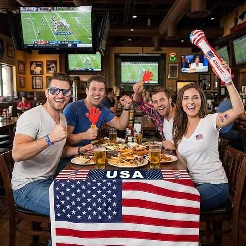 World Cup 2026 Merchandise, 12 PCS World Cup 2026 Soccer Fan Support Kit Includes Flag, Scarf, Glasses, Cheering Sticks, Face Paint, Clapper & Schedule Poster, World Cup Merch for Match Day & Parties in Kuwait