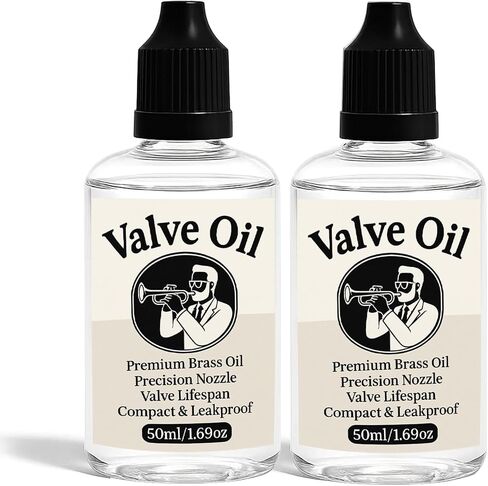 2Pcs Brass Valve Oil for Trumpet, Trombone, French Horn, Tuba, Euphonium, All Brass Instruments Accessories, Valve and Rotor Lubricant, Gift for Brass Players, Christmas, Birthday in Kuwait
