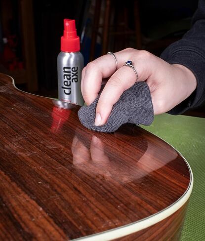 Complete Clean + Polish Set, Guitar Cleaner, Gloss Polish & Fretboard Conditioning Oil Kit, Includes 3 Microfiber Cloths, Complete Guitar Care System in Kuwait