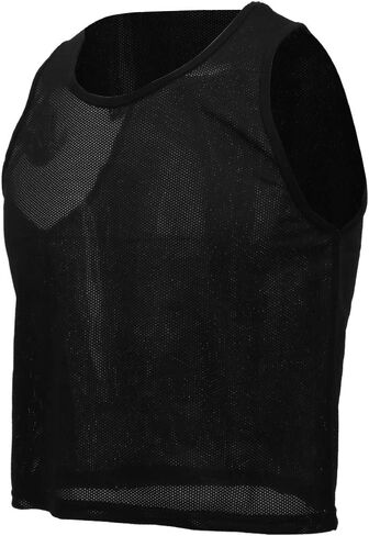Chrees Breathable Children Football Vest Set of 12 HighVisibility Mesh Sweatshirts for Football Volleyball, Black Kid Free Size in Kuwait
