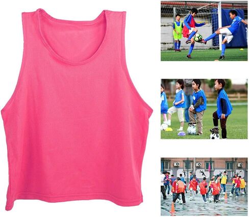 banapoy 12Pcs Children Football Training Vest, Breathable Mesh Exercise Sports Jersey with Quick Drying Fabric, for Kids Soccer Basketball Practice Unisex in Kuwait