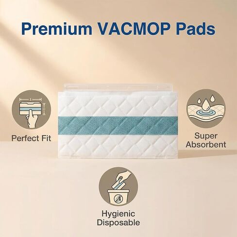 Disposable Hard Floor Pad Refills, Compatible with Shark VACMOP Pro VM252 VM251 VM250 VM200 VC205 QM250 VM190 VM200P12 VMP30 for use on All Sealed Floors (15 Pack) in Saudi Arabia