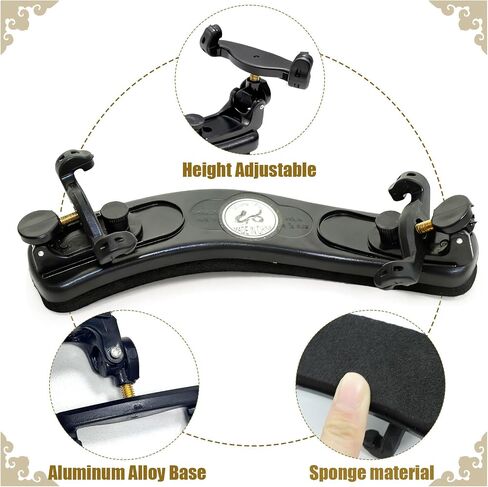 Violin Shoulder Rest for 4/4 and 3/4 Size, Collapsible and Height Adjustable Feet, Violin Universal Type Violin Parts Soft Easy to use, High Strength Sponge (1) in Kuwait