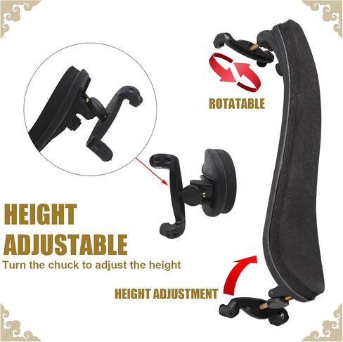 Violin Shoulder Rest for 4/4 and 3/4 Size, Collapsible and Height Adjustable Feet, Violin Universal Type Violin Parts Soft Easy to use, High Strength Sponge (1) in Kuwait