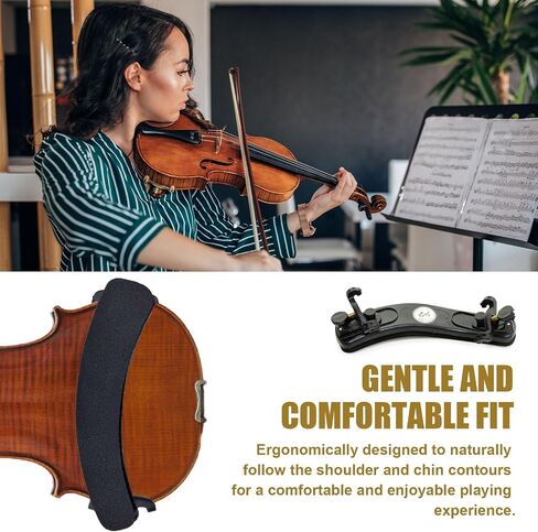 Violin Shoulder Rest for 4/4 and 3/4 Size, Collapsible and Height Adjustable Feet, Violin Universal Type Violin Parts Soft Easy to use, High Strength Sponge (1) in Kuwait
