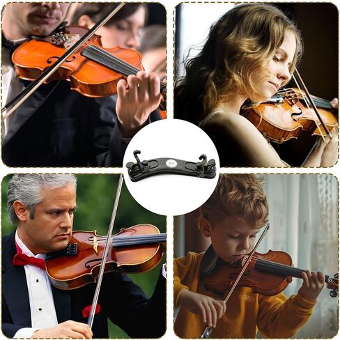 Violin Shoulder Rest for 4/4 and 3/4 Size, Collapsible and Height Adjustable Feet, Violin Universal Type Violin Parts Soft Easy to use, High Strength Sponge (1) in Kuwait