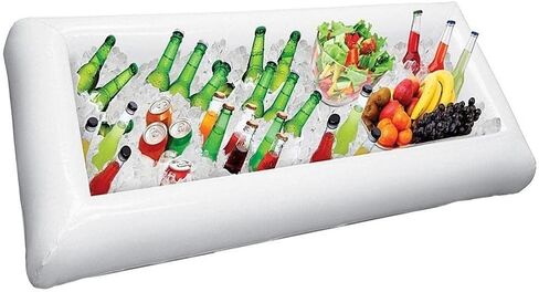 Inflatable Beer Table, Portable Pool Float with Ice Compartment, Water Proof Food Drink Holder for Pool Party, Barbecue, Camping, Beach in Kuwait