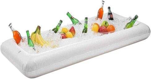 Inflatable Beer Table, Portable Pool Float with Ice Compartment, Water Proof Food Drink Holder for Pool Party, Barbecue, Camping, Beach in Kuwait
