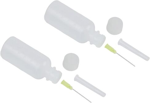 2 Pack 50mL Needle Tip Dispenser Bottles, Squeezable Plastic Dropper Flux Oil Glue Ink Perfume, Refillable Liquid Applicator Home Office Repair Hobbies in Kuwait