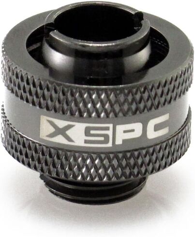 XSPC G1/4" إلى 7/16" ID، 5/8" OD ضغط مناسب V2 للأنابيب الناعمة، كروم أسود، 6 عبوات in Kuwait