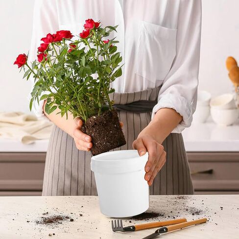 4 Pack White Plastic Pail Plastic Bucket with Lid, 1L Industrial Paint Pail Container Bucket Empty Paint Can Pigment Buckets for Art Crafts Projects Garage Organization (1 Quart) in Kuwait