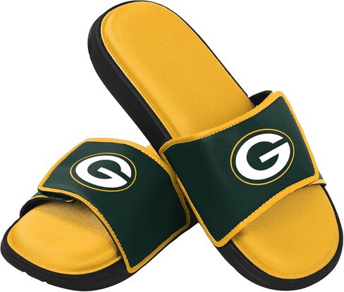 FOCO mens NFL Team Logo Sport Shower Foam Slide Flip Flop Sandals in Kuwait