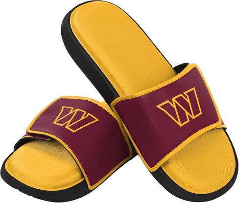 FOCO mens NFL Team Logo Sport Shower Foam Slide Flip Flop Sandals in Kuwait