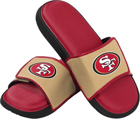 FOCO mens NFL Team Logo Sport Shower Foam Slide Flip Flop Sandals in Kuwait