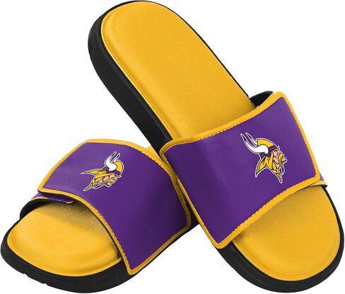FOCO mens NFL Team Logo Sport Shower Foam Slide Flip Flop Sandals in Kuwait