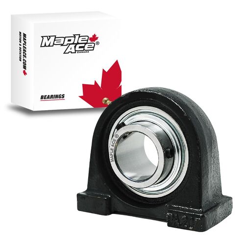 MAPLE ACE UCPA205-16 Tapped Base Pillow Block Bearing 1" Bore, 2-Threaded Bolt Holes, Self-Aligning, R3 Triple Lip Seal in Kuwait
