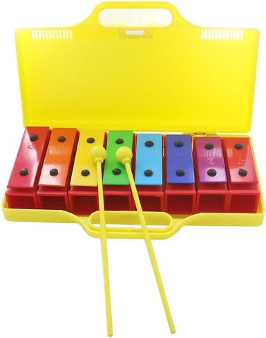 Karlak Xylophone Colorful Educational Glockenspiel with Adjustable Tone for Kids, Premium Materials, 8 Notes Xylophone Instrument for Musical Development, Toddlers in Kuwait