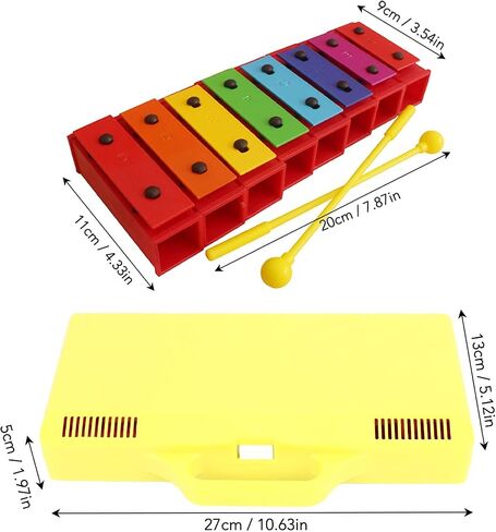 Karlak Xylophone Colorful Educational Glockenspiel with Adjustable Tone for Kids, Premium Materials, 8 Notes Xylophone Instrument for Musical Development, Toddlers in Kuwait