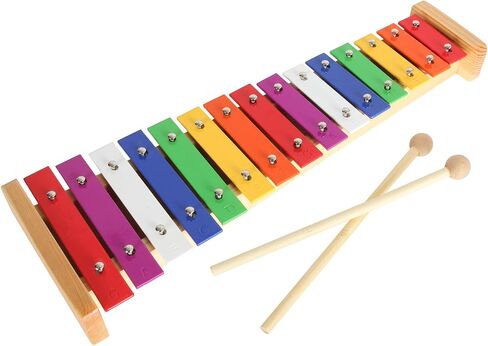 15 Note Xylophone Multi-Colored Glockenspiel Resonator Bells with 2pcs Mallets in Kuwait