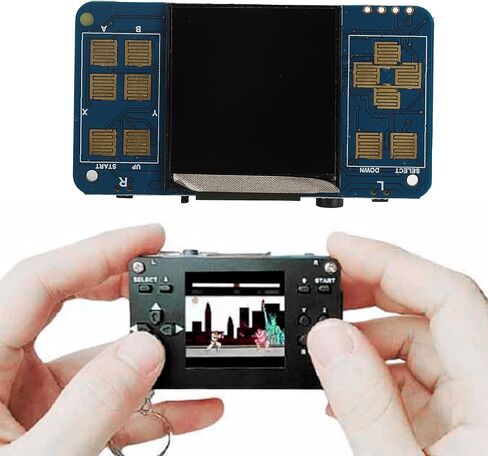 مجموعة ASHATA GamePi، شاشة LCD مقاس 1.54 بوصة مع مكبر صوت مدمج ومقبس سماعة رأس، لـ Raspberry Pi Zero/Zero W/Zero WH، افتراضي in Kuwait