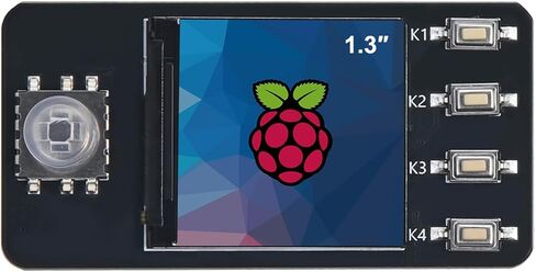1.3 Inch LCD Display with ST7789 Controller, 240x240 Resolution, SPI Interface, 5-Way Joystick & 4 Buttons | Compatible with Raspberry Pi Pico/Arduino | Demo Code Included in Kuwait