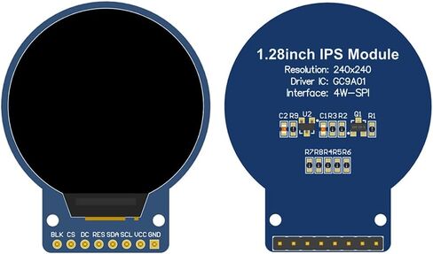 1.28 "وحدة LCD دائرية 240X240 TFT شاشة عرض IPS 65K شاشة ملونة 4-Wire SPI (2 حزمة) in Kuwait