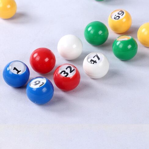 Milageto 150 Pieces Bingo Ball Number Balls Tally Balls Lottery Machine Easy Read Transparent Window Lightweight Portable PP Material Suitable for Family in Kuwait