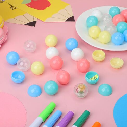 Operitacx 30pcs Vending Machine Capsules: 25mm Empty Prize Eggs for Gumball Claw Machine Plastic Christmas Candy Balls Refills Bingo Ball Replacements in Kuwait