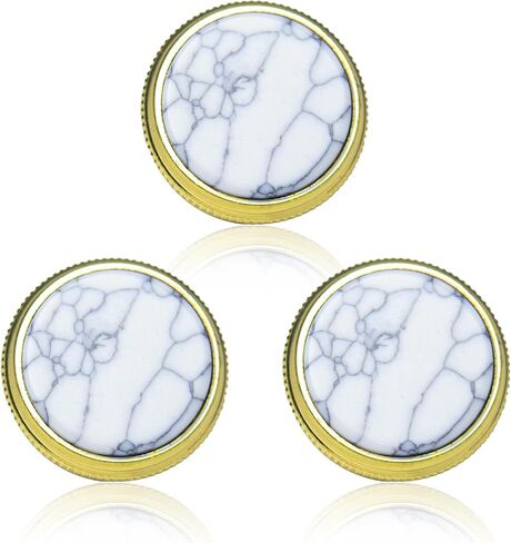 CashBeat Copper Trumpet Valve Caps Finger Buttons Gold Abalone shell | Copper construction, 4mm thread 0.7mm pitch, 3-pack, fits standard trumpets, finger button replacement in Kuwait